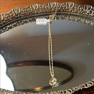 Free People Gold Flower Pendant Necklace